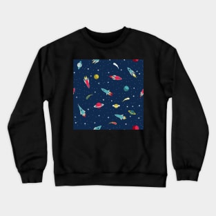 Space Pattern - Pink and Blue Crewneck Sweatshirt